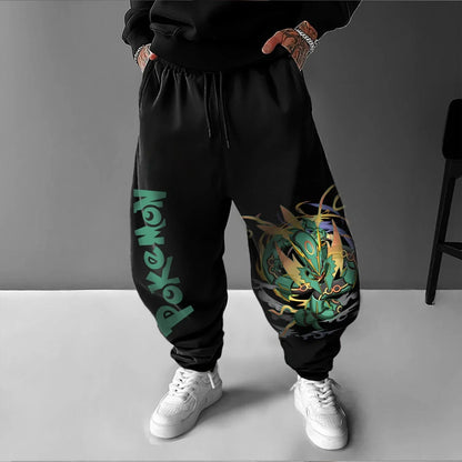 Pokemon Joint Sweatpants Autumn and Winter Best-selling Men's Pure Cotton Daily Life Sports Commuter Sports Harajuku Trousers