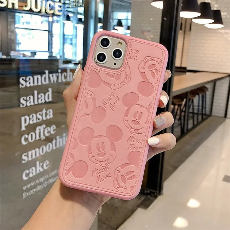 3D Embossed Cartoon Silicone Phone Case for iPhone 15 14 13 12 11 cover