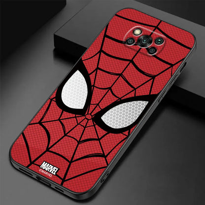 Black Soft Phone Case for Xiaomi Poco X4 GT M5 X3 NFC F1 F5 X4 Pro 5G C50 C51 C40 M4 Pro 5G M3 Marvel Spider Man Cover Capa