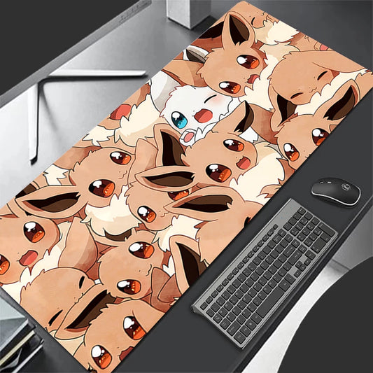 Mouse Pad Gaming Carpet Anime Keyboard Pads Rug Pokemon Eevee  Mousepad Mouse Pads Laptop Extended Desk Mat for LOL Gamer Gift