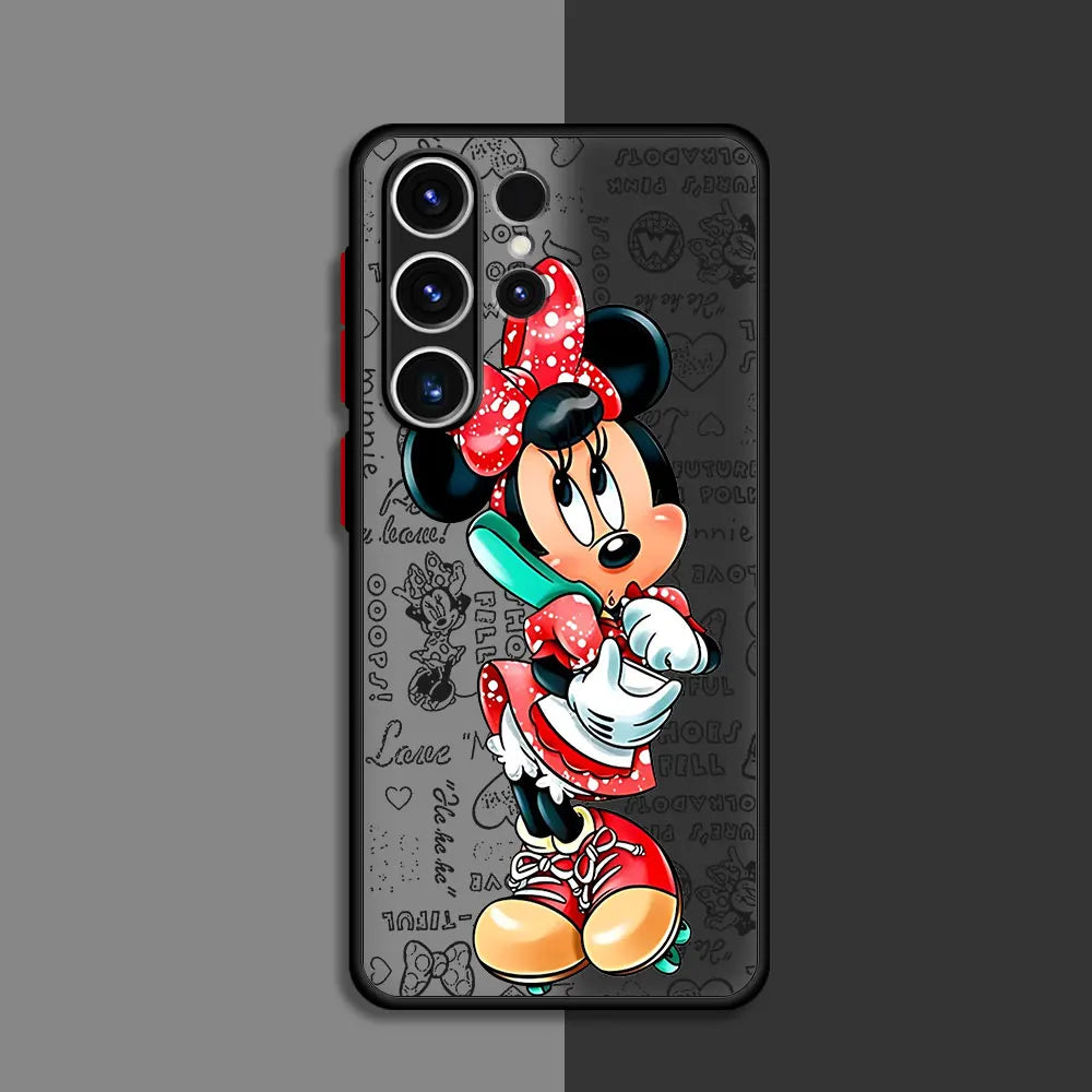 Luxury Cover Mickey Minnie Cute Silicone Phone Case for Samsung Galaxy S23 Ultra S21 S9 S23 FE S22 S24 Plus S20 FE S10 Plus