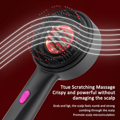 Electric Massage Comb Vibration Hair Massage Scalp Brush Red Light Hair Growth Massager Liquid Oil Applicator Anti Hair Loss