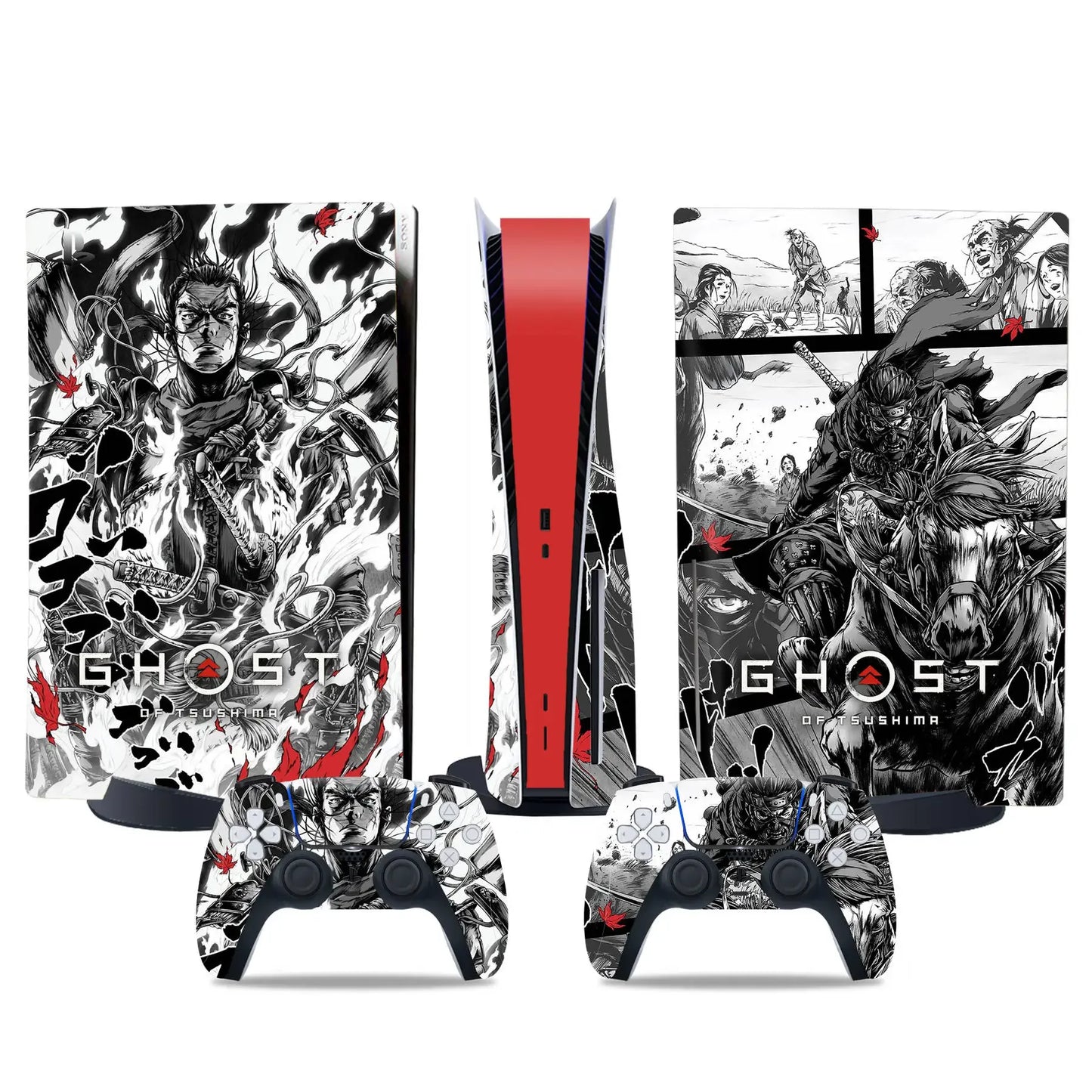 Ghost of Tsushima For PS5 disc Console and Controllers stickers For ps5 disk skin sticker for ps5 disk vinyl sticker