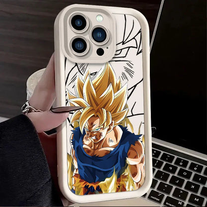 D-Dragons Balls Case for iPhone 16 15 14 13 12 11 Pro Max XS X XR 8 7 6S 6 Plus SE 2020 Liquid Silicone Shockproof Back Cover