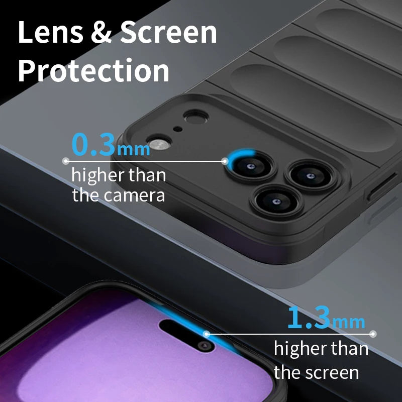 Shockproof Liquid Silicone Protective Phone Case for iPhone 11–17 Series (Air, Pro, Max, Plus)