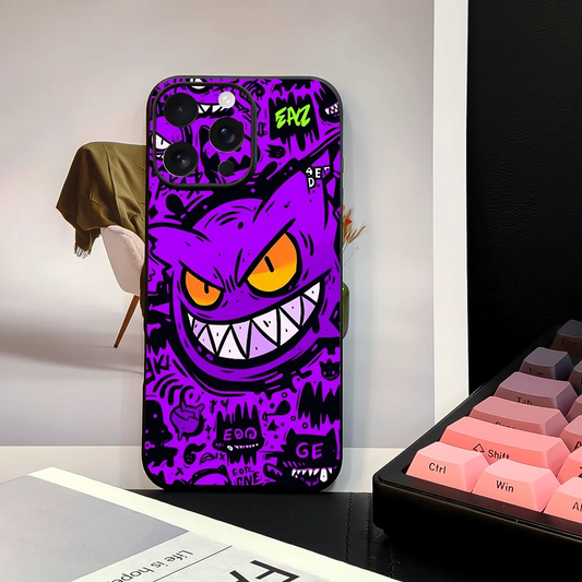 Miniso Pokemon Gengar Phone Case For 11 12 13 14 15 16Pro Max mini Plus strong magnetic attraction