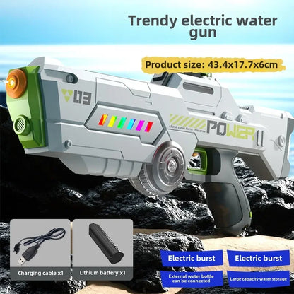 Electric Water Gun Large Capacity Squirt Gun Continuous Firing Watergun Automatic Water Absorption Pool Beach Outdoor Toy