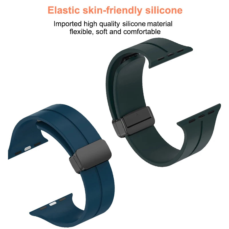 Magnetic Strap For watch ultra 2 band 49mm Silicone Bracelet iWatch Series 9 7 8 6 5 4 3 se 44mm 45mm 40mm 41mm 42mm 38mm