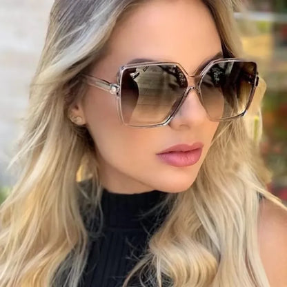 Oversized Square Fashion Gradient Color Sunglasses for Men and Women Driving Beach Party Travel Use - ST Superstore