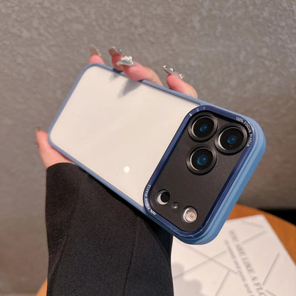 Luxury Hard Acrylic Transparent Case for iPhone 17 Air 13 14 15 16 17 Pro Max Plus 12 11 Lens Film Protection Shockproof Cover