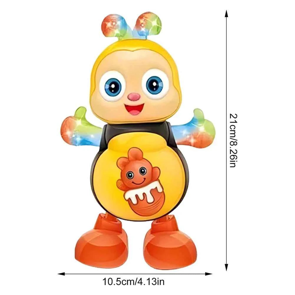 Electric Dancing Bee Flashing Light Shake The Body Toy Cute Musical Cartoon Animal Educational Toy for Boys Girls Children Gift