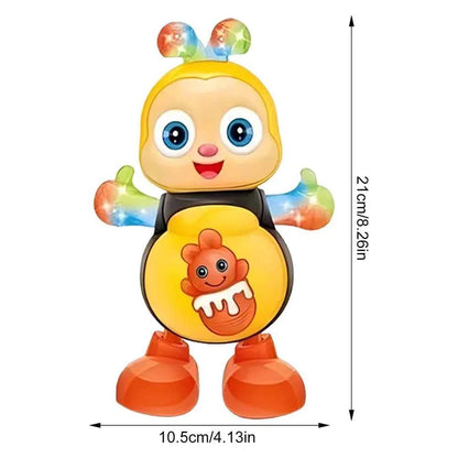 Electric Dancing Bee Flashing Light Shake The Body Toy Cute Musical Cartoon Animal Educational Toy for Boys Girls Children Gift
