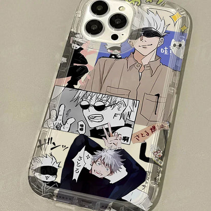 Silicone Protective Phone Case for iPhone 15 14 13 12 11 Pro Max XR XS X 8 7 6 6S Plus SE 2020 Jujutsu Kaisen Gojo Satoru Cover - ST Superstore