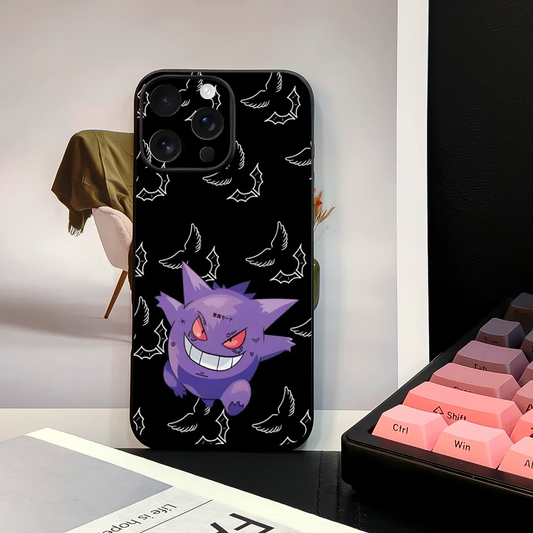 Miniso Pokemon Gengar Phone Case For 11 12 13 14 15 16Pro Max mini Plus strong magnetic attraction
