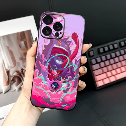 Miniso Pokemon Gengar Phone Case For 11 12 13 14 15 16Pro Max mini Plus strong magnetic attraction