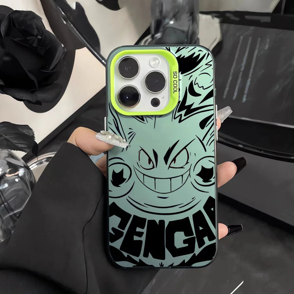 Anime Gengar Cartoon Phone Case For iPhone 16 15 14 13 12 11 Pro Max White Ultra-thin Soft Candy Abrazine Funda