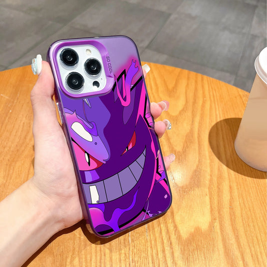 Anime Pokemons Gengars Pikachus Phone Case For iPhone 16 15 14 13 12 11 Pro Max X XR XSMAX 8 7 Plus Candy Matte Shockproof Cover