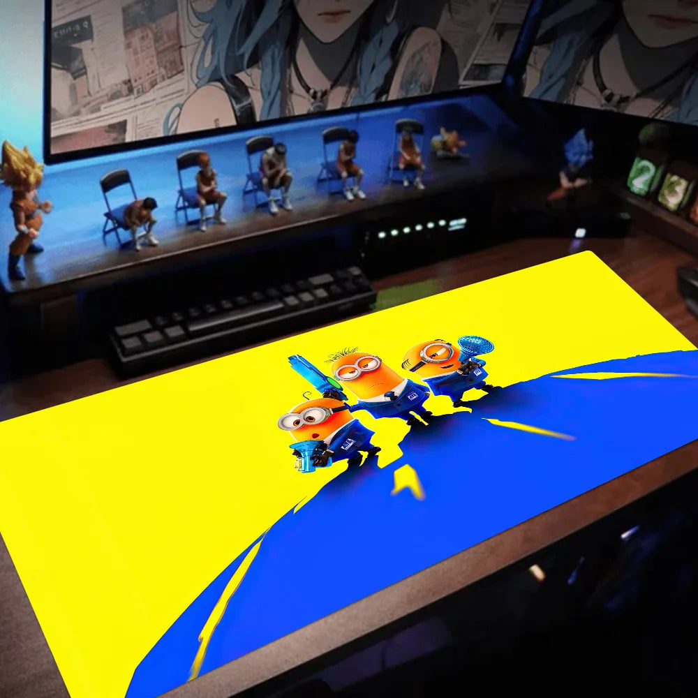Cute Funny Cartoon M-Minions Custom Skin Desktop Desk Mat Kawaii Gaming Accessories Students Writing Pad for PC Computer Table