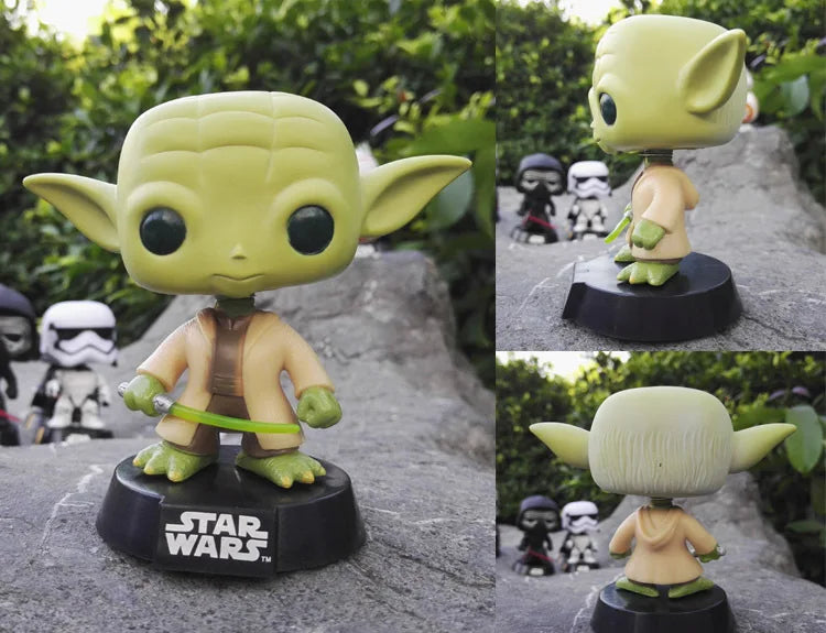 Limit Sale Star War Characters with bobble Head Bob Fett Darth Vader YODA 10cm Vinyl Action Figure Toys