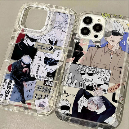 Silicone Protective Phone Case for iPhone 15 14 13 12 11 Pro Max XR XS X 8 7 6 6S Plus SE 2020 Jujutsu Kaisen Gojo Satoru Cover - ST Superstore