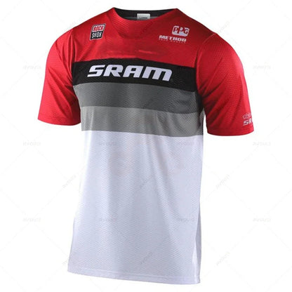 New Sram Downhill Jersey Man MTB Wear Summer Maillot Ciclismo Hombre DH MTB MX Motocross Jersey Off Road Mountain Enduro T-Shirt