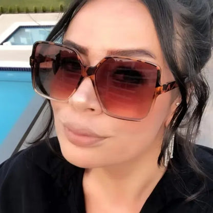 Oversized Square Fashion Gradient Color Sunglasses for Men and Women Driving Beach Party Travel Use - ST Superstore