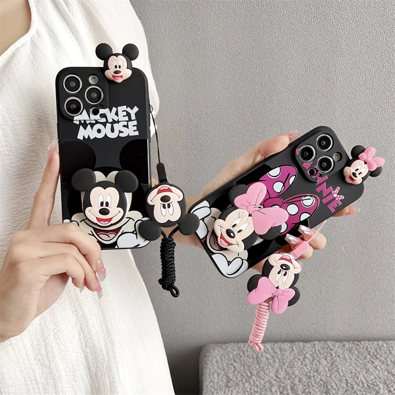 3D Cartoon Case For Samsung Galaxy S24 Ultra S23 S22 S21 FE S20 S10 lite S9 Plus S8 S7 edge Holder With Lanyard Cover