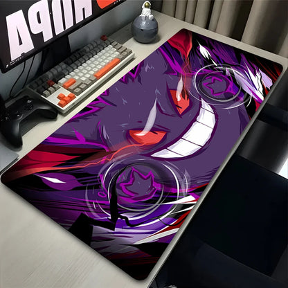 Colorful Gaming Keyboard Rug Laptop Japan Cool Anime Mouse Pad XXL Black P-pokemon Desk Mat PC G-gengar Gamer Cabinet Mousepad - ST Superstore