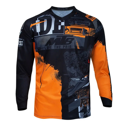 New Downhill Men Mountain Bike Jersey Racing T-Shirt Bicycle Cycling Long Sleeve Sports Shirt Motorsport Motorcycle Motocross
