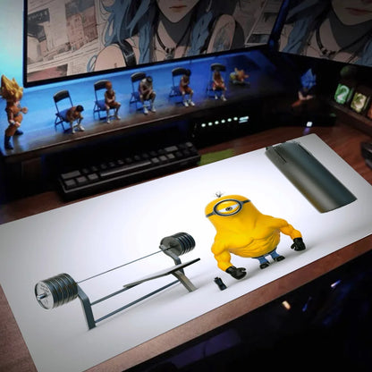 Cute Funny Cartoon M-Minions Custom Skin Desktop Desk Mat Kawaii Gaming Accessories Students Writing Pad for PC Computer Table
