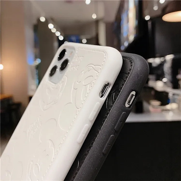 3D Embossed Cartoon Silicone Phone Case for iPhone 15 14 13 12 11 cover