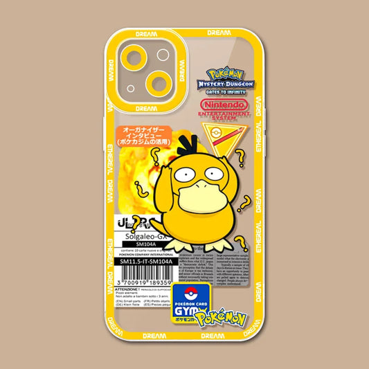 Luxury P-Pokemon Case For iPhone 16 Pro Max 15 14 Plus 13 12 11 Pro XR XS X 8 7 SE 2020 Soft Silicone Protective Clear Cover