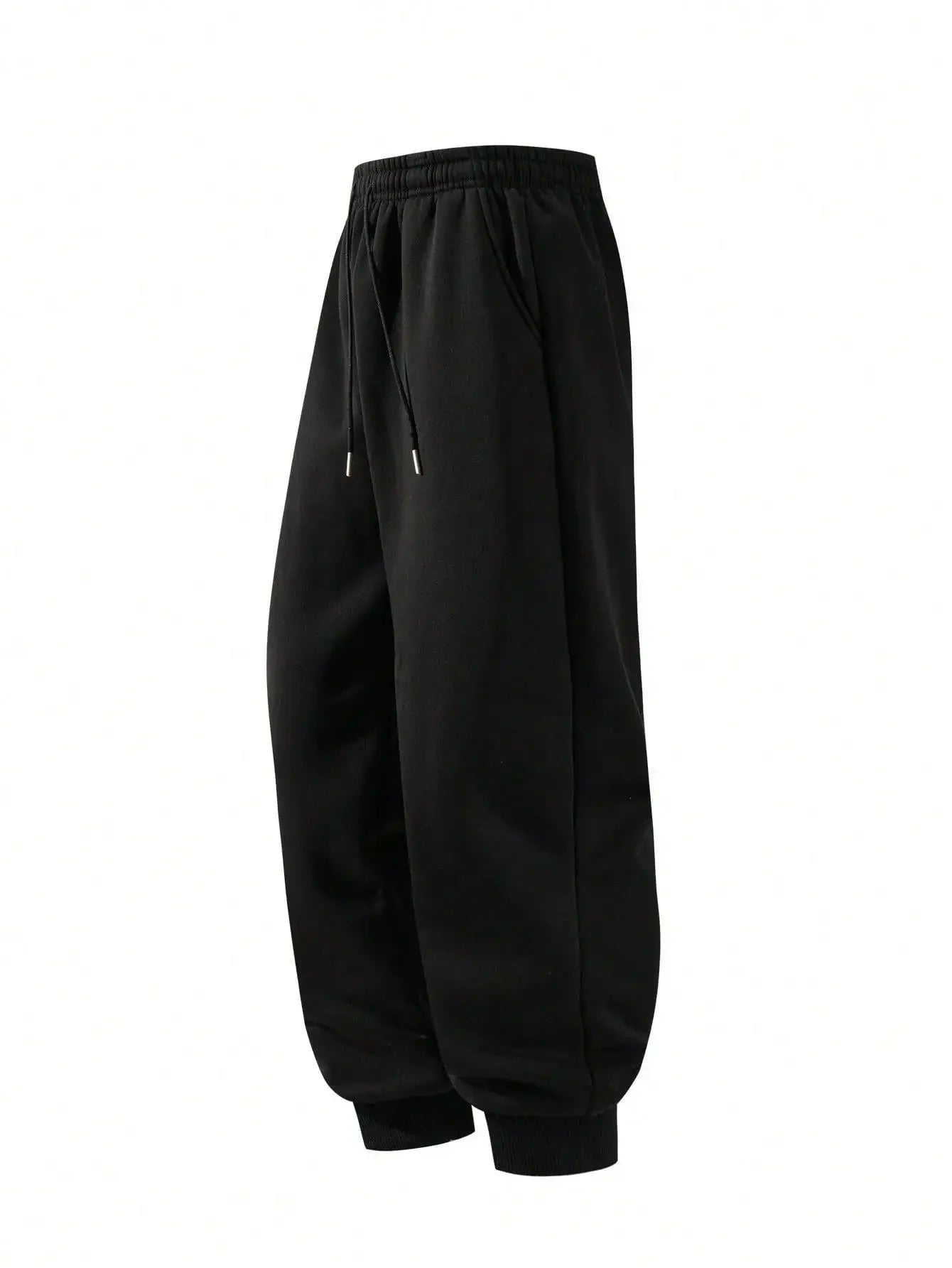 Chinese Pure Cotton Mens Black Harem Pants New Goku Print Loose Fit Autumn Casual Trousers Extra Large Size High Quality