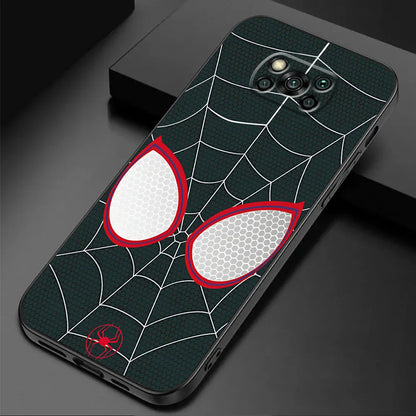 Black Soft Phone Case for Xiaomi Poco X4 GT M5 X3 NFC F1 F5 X4 Pro 5G C50 C51 C40 M4 Pro 5G M3 Marvel Spider Man Cover Capa