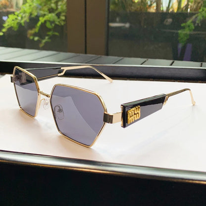 New Fashion Polygon Sunglasses Trend Personality Sunglasses Wear With Travel Glasses 98104