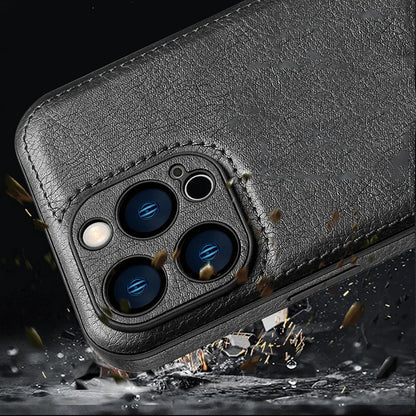 Soft Leather Case for iPhone 15 14 13 12 11 16 Pro Max XR XS Max 7 8 Plus Ultra Thin Lens Protection iphone16 16Pro Cover Coque - ST Superstore