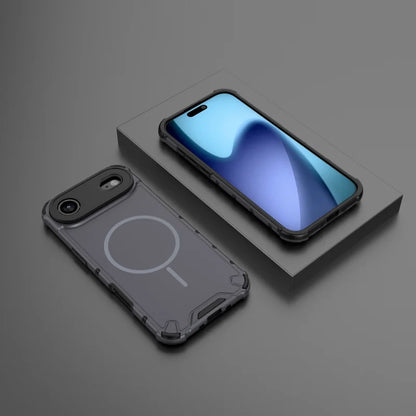 Rugged Armor For Magsafe Case For iPhone 17 Air 16 15 14 13 12 11 17 Pro Max Plus Wireless Charge Matte Bumper Shockproof Cover