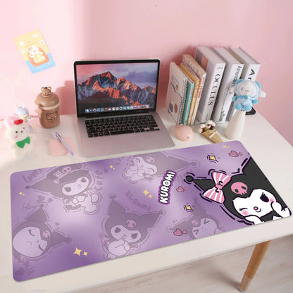80/35cm Sanrio Hello Kitty Kuromi Office Desk Mat Melody Cinnamoroll Non-Slip Large Keyboard Mouse Pad Game Pads Pc Accessories