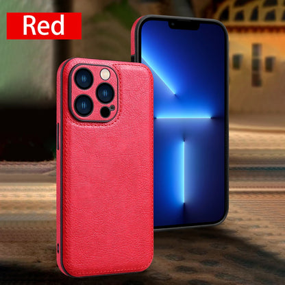 Soft Leather Case for iPhone 15 14 13 12 11 16 Pro Max XR XS Max 7 8 Plus Ultra Thin Lens Protection iphone16 16Pro Cover Coque - ST Superstore