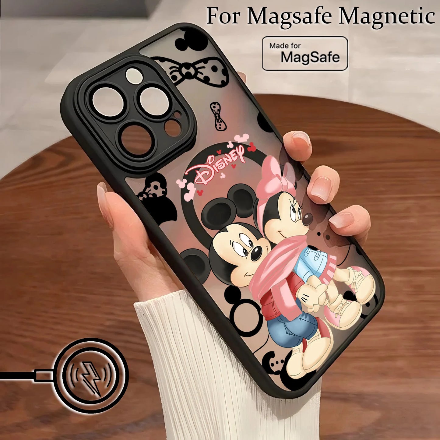 Cute Cartoon Phone Case for iPhone 16 15 14 13 12 11 Pro Max Mini XR XS X 7 8 6 6s Plus Matte Magnetic Back Cover