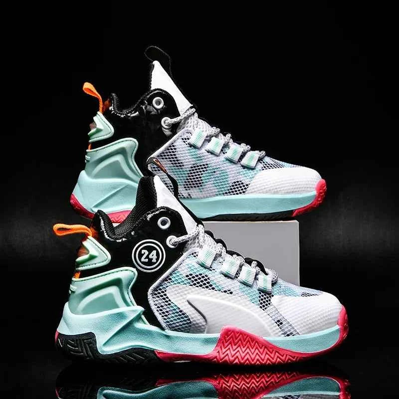 New Kids Basketball Shoes Boys Original Professional Men Field Breathable Gym Cushion Women Basketball Boots Tennis Sports Shoes