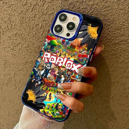 Hot Game-R-Robloxs Phone Case For IPhone 17 16 15 14 13 12 11 Pro Max Plus Color Silver Cover