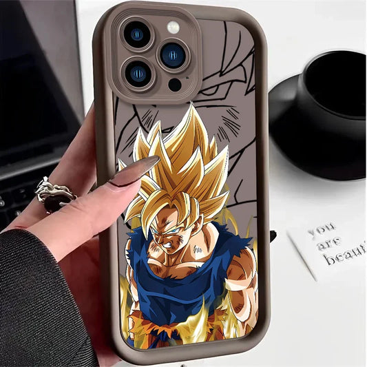 D-Dragons Balls Case for iPhone 16 15 14 13 12 11 Pro Max XS X XR 8 7 6S 6 Plus SE 2020 Liquid Silicone Shockproof Back Cover