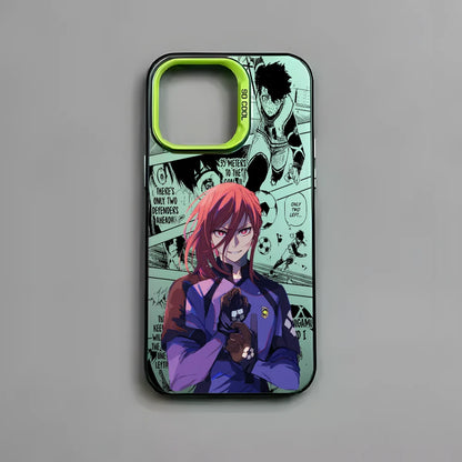 B-BLUE LOCKS H-Hyoma Chigiri Phone Case For IPhone 16 15 14 13 12 11 Pro Max Black Matte Multicolor Laser Metallic Aurora Funda