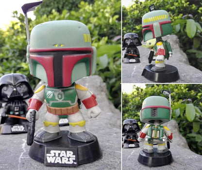 Limit Sale Star War Characters with bobble Head Bob Fett Darth Vader YODA 10cm Vinyl Action Figure Toys
