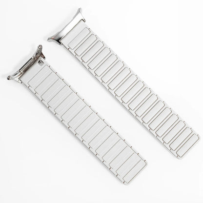 Silicone Magnetic Strap+ Adapter for Galaxy Watch 7 Ultra 47mm Loop Band Bracelet for Galaxy Watch Ultra 47MM No Gaps Quick band