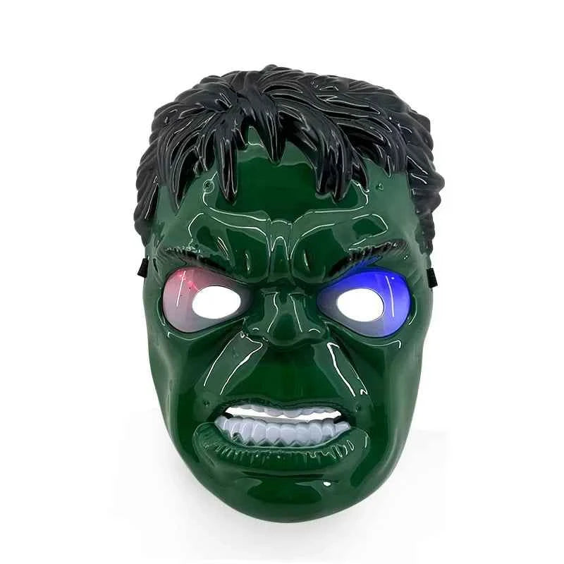 Spider-Man Spiderman Cosplay LED Mask Iron Man Hulk Mask Captain America Costume Super hero Cosplay Halloween Cosplay Party Prop