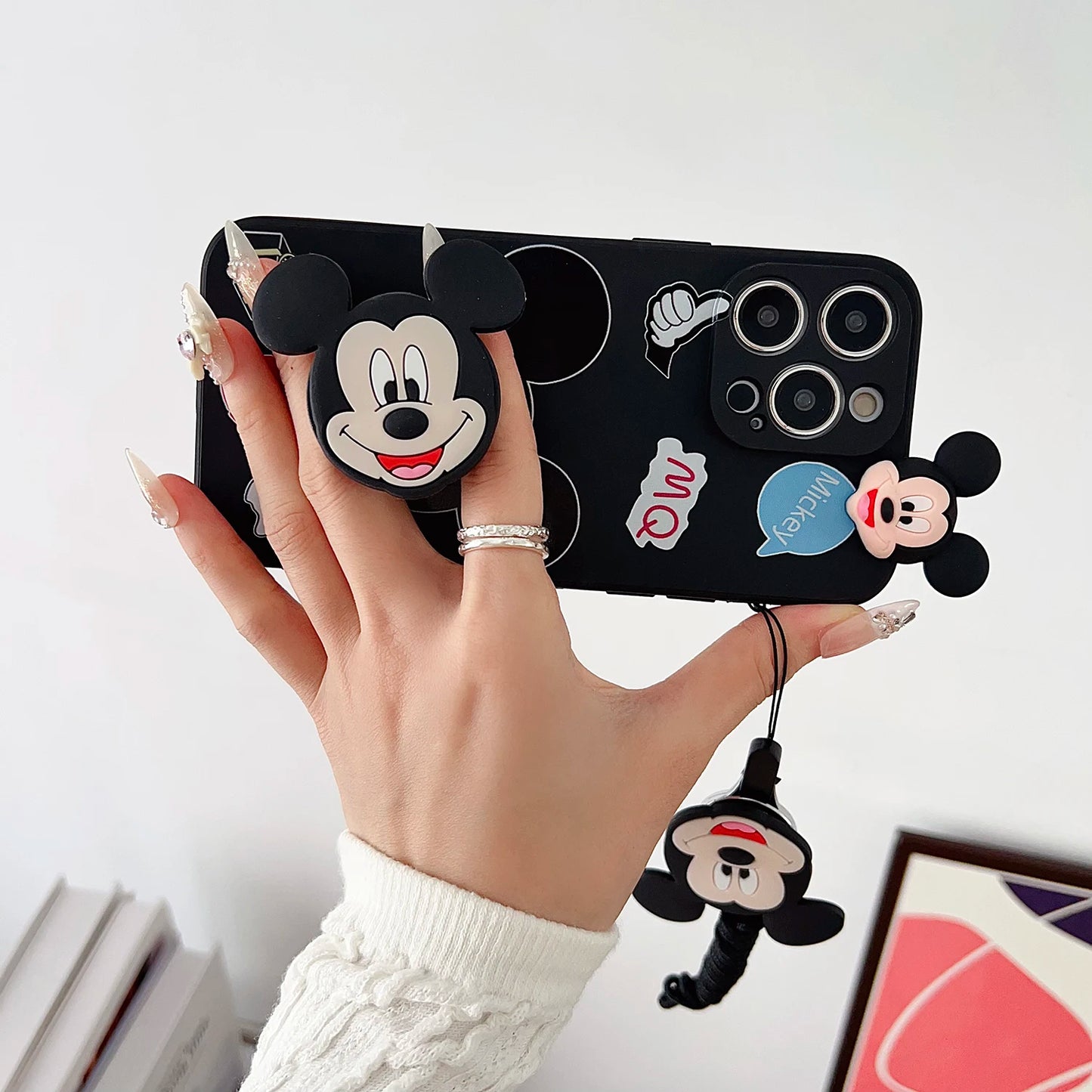 3D Toy Phone Case For Samsung Galaxy S24 Ultra S23 S22 S21 FE S20 S10 lite S9 Plus S8 Strap Rope With Holder Cover