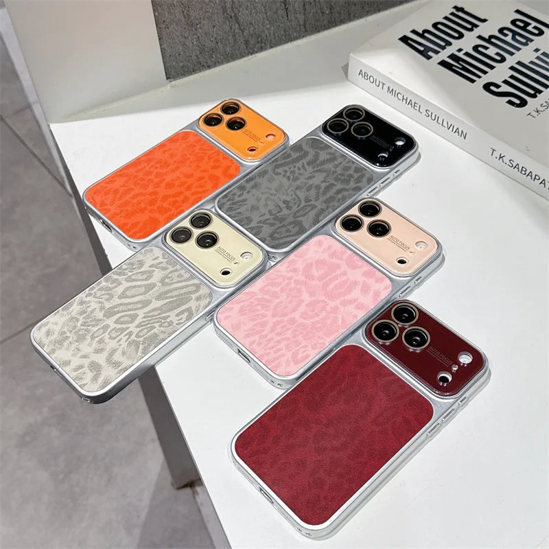 Various phone cases in different colors on a white surface.
