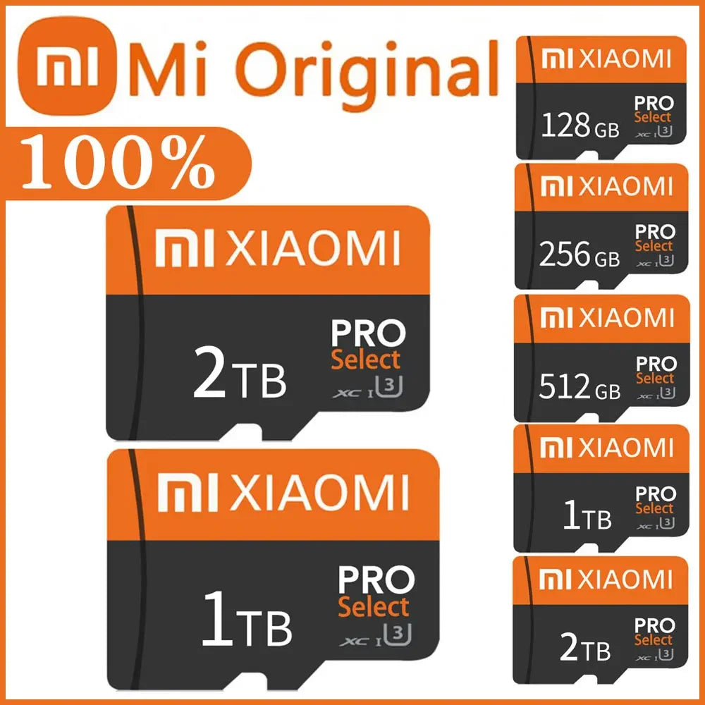 Xiaomi Master copy version Micro SD Card 2TB 1TB 512GB High Speed Memory Card 256GB 128GB Class TF Card for Drone Equipment Audio PC